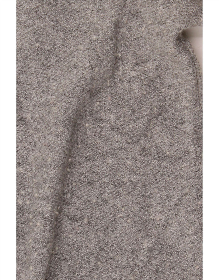 Superdry Womens Oversized Open Cardigan Sweater UK 2 2XS Grey Flecked