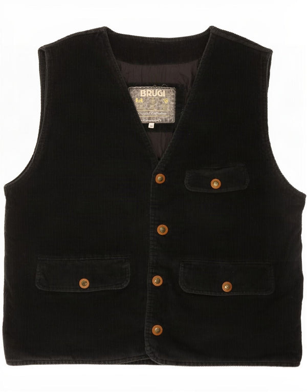 Gilet da uomo in velluto a coste Brugi UK 42 XL nero