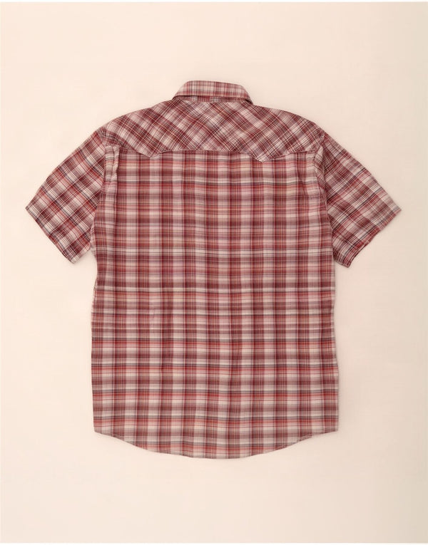 Camisa Levi's Hombre Manga Corta XL Algodón Cuadros Marrón