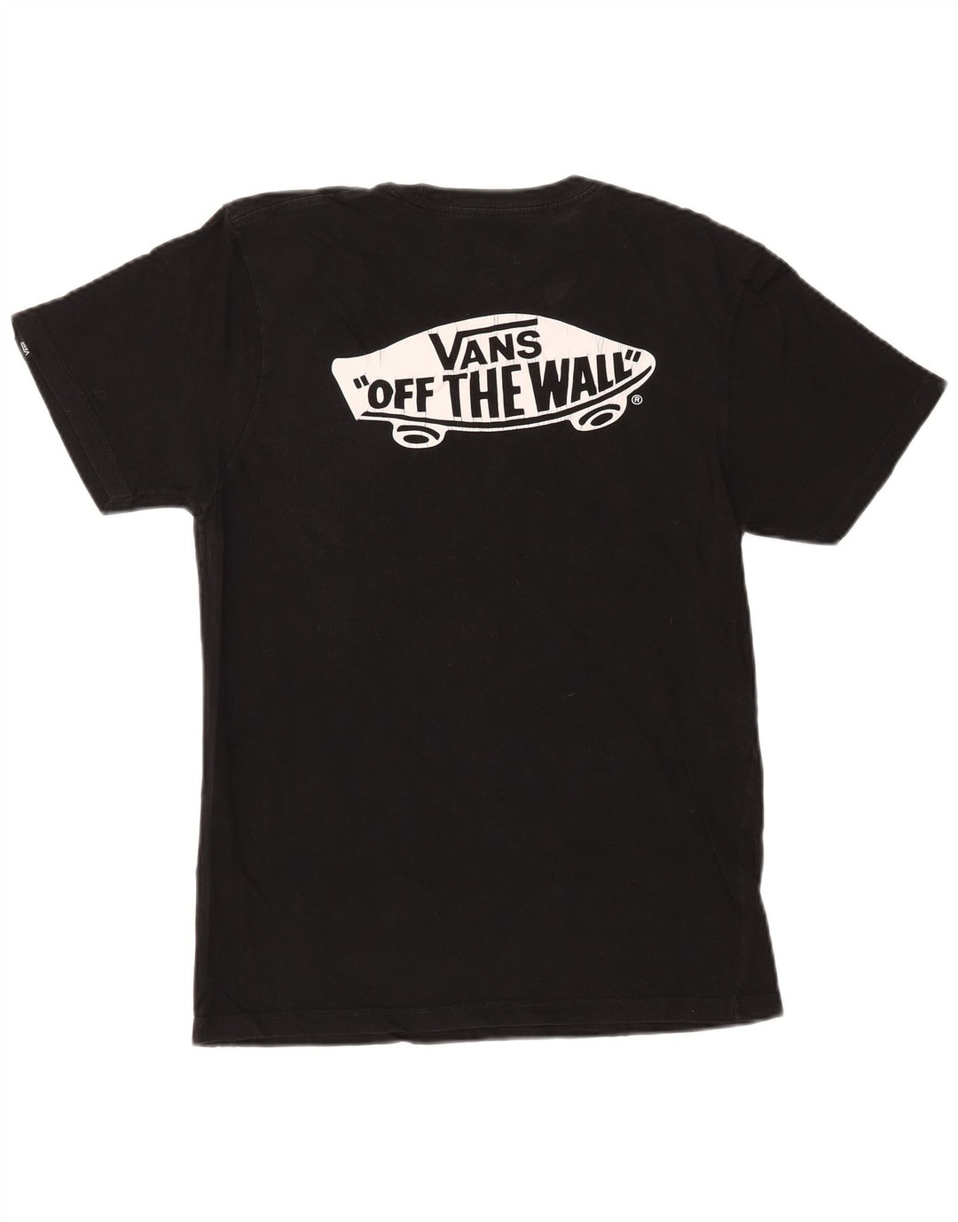 VANS Mens Custom Fit Graphic T-Shirt Top Medium Black Cotton