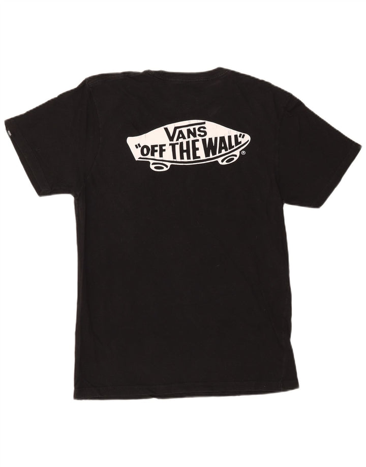 VANS Mens Custom Fit Graphic T-Shirt Top Medium Black Cotton