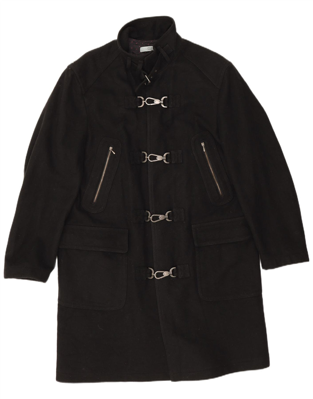 Red by Valentino Duffle Coat IT 50 Large en laine noire pour homme