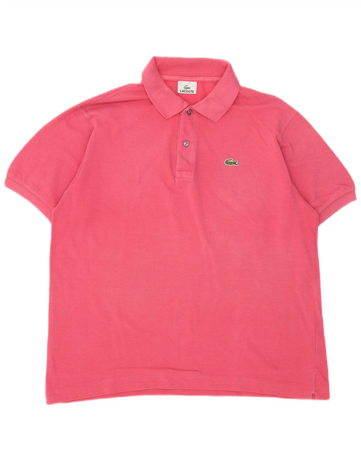 Lacoste Mens Polo Shirt Size 5 Large Pink Cotton