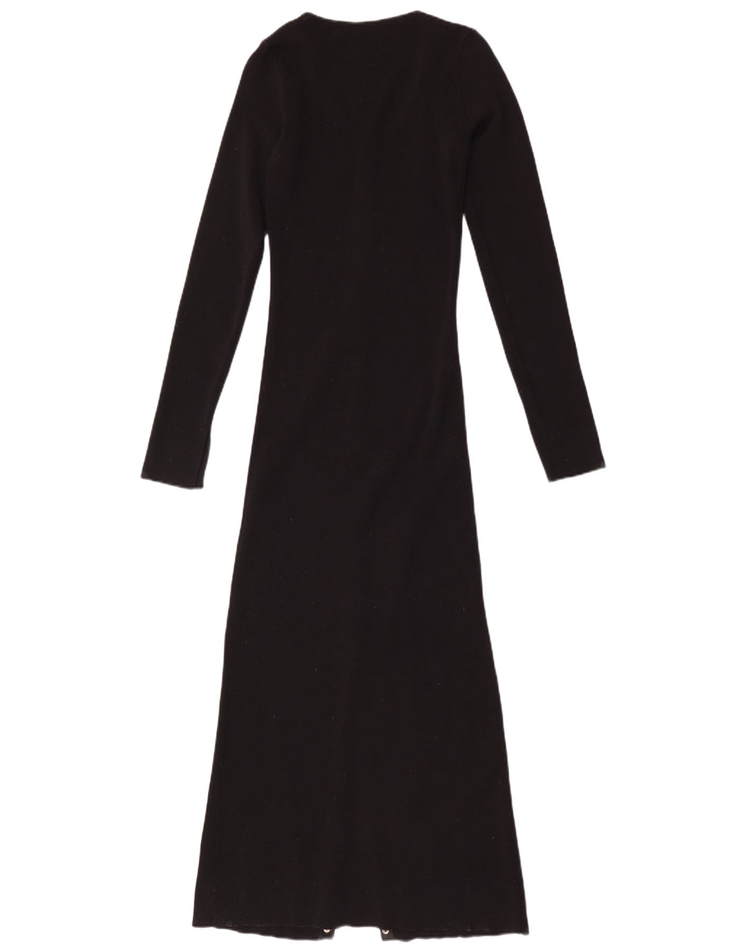 Zara Womens Long Sleeve Maxi Dress UK 12 Medium Black
