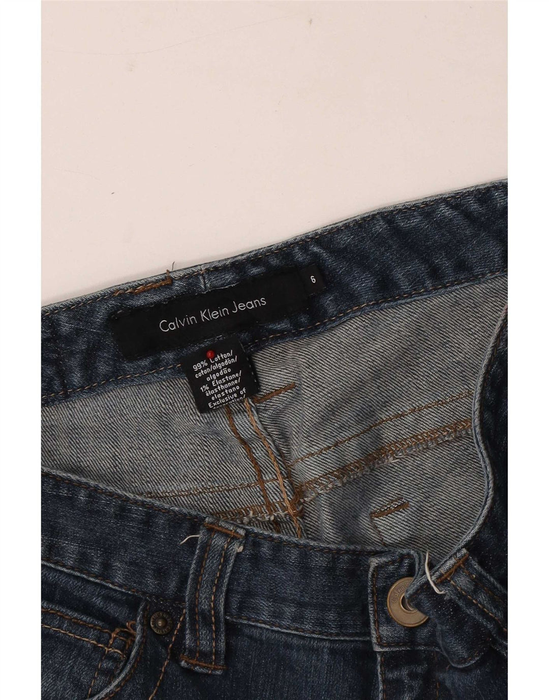 Calvin Klein Γυναικεία Bootcut Jeans US 6 Medium W30 L31 Blue Cotton