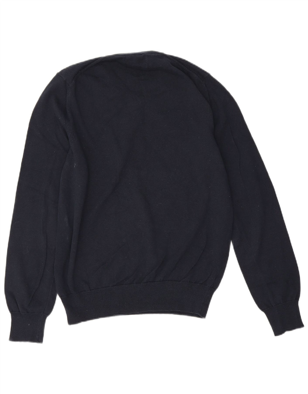 Marks & Spencer Mens V-Neck Jumper Sweater Medium Navy Blue Cotton