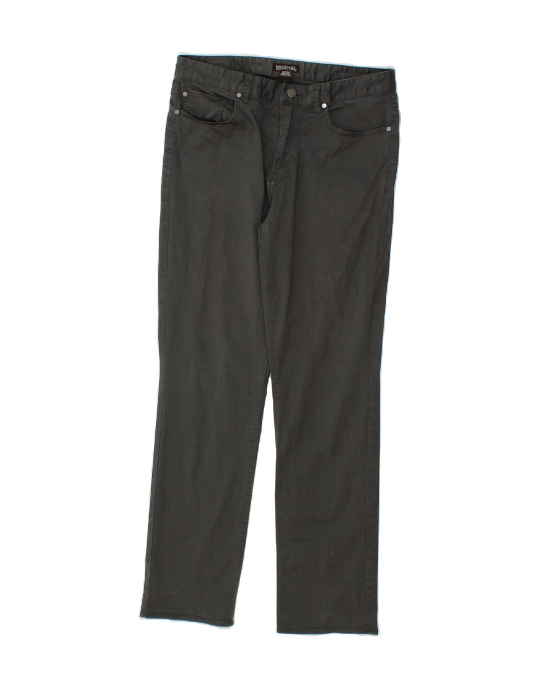 MICHAEL KORS Womens Straight Casual Trousers W32 L32 Grey Cotton Vintage Michael Kors and Second-Hand Michael Kors from Messina Hembry 