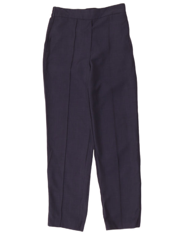 Marks & Spencer Womens Casual Trousers UK 8 Small W26 L29 Navy Blue