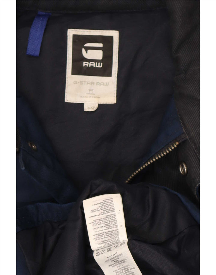 G-Star Mens Utility Jacket UK 44 2XL Navy Blue Nylon