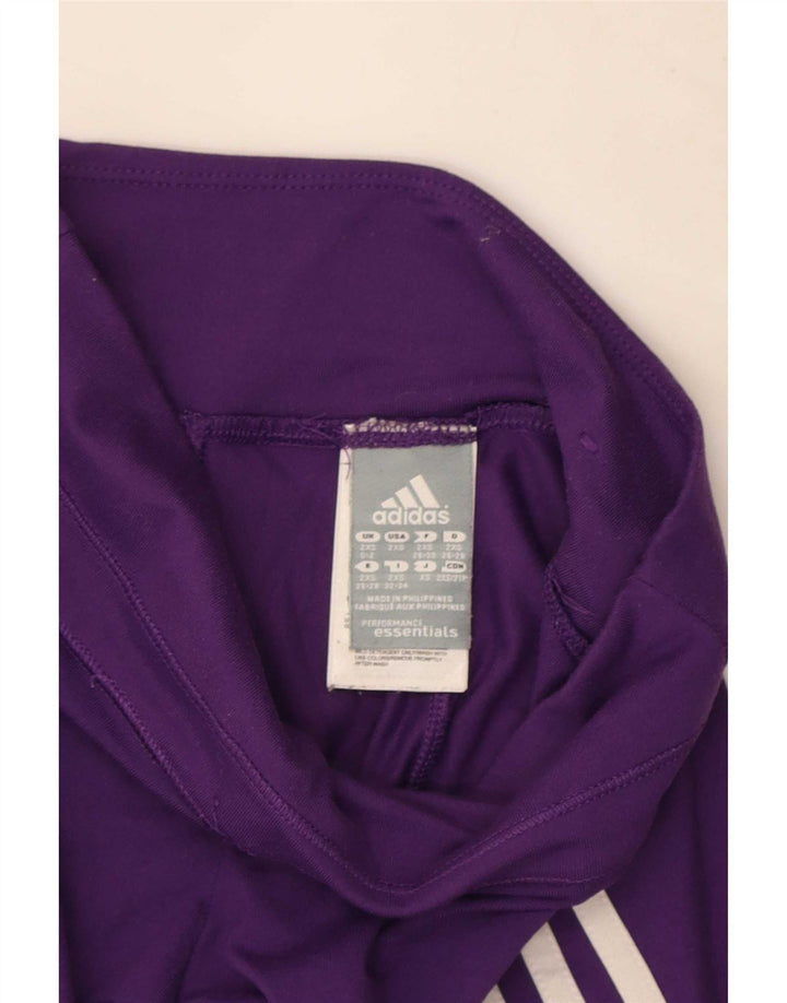 Adidas Womens Climalite Leggings UK 0/2 2XS Purple Polyester