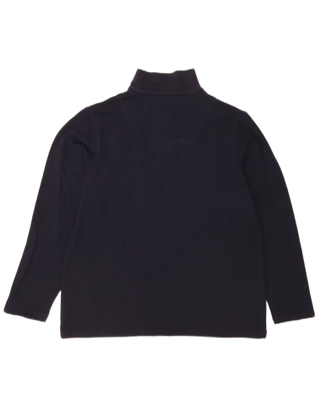 Marks & Spencer Womens Zip Neck Sweatshirt Jumper UK 14 Medium Navy Blue