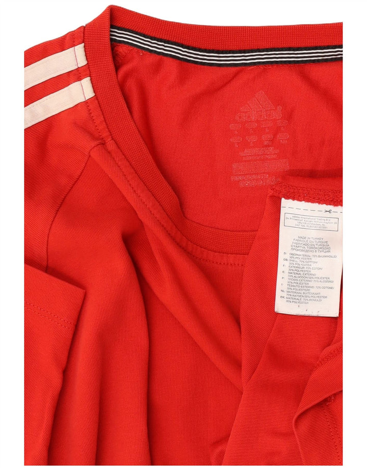 Adidas Mens Climalite T-Shirt Top Large Red Cotton