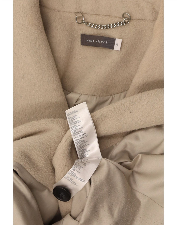MINT VELVET Damen Übergroßer Mantel UK 6 XS Beige Polyester