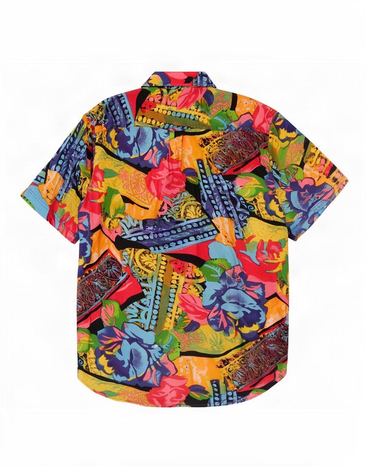 Central Park Mens Hawaiian Short Sleeve Shirt Medium Multicoloured Floral