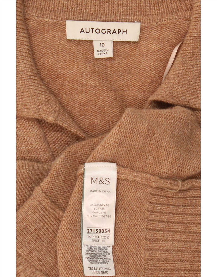 Marks & Spencer Womens Autograph Cardigan Sweater UK 10 Small Beige