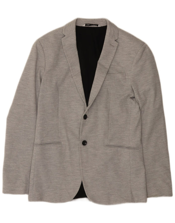 Zara Herre 2-knaps blazerjakke UK 38 Medium Grå