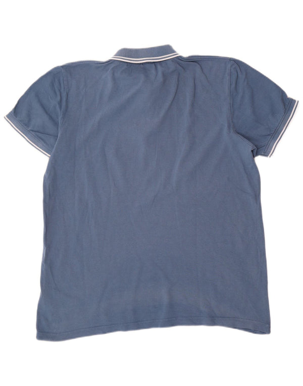 Polo Kappa Hombre De Algodón A Rayas Azul Grande