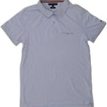 TOMMY HILFIGER Mens Polo Shirt Medium Blue Cotton Vintage Tommy Hilfiger and Second-Hand Tommy Hilfiger from Messina Hembry 