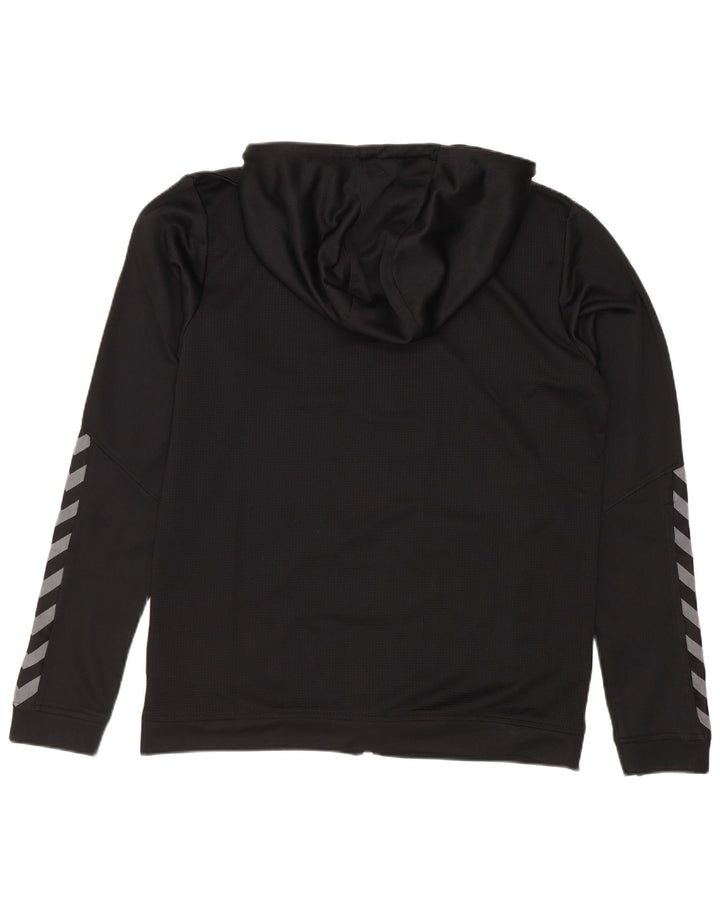 Hummel Mens Graphic Zip Hoodie Sweater Medium Black Polyester