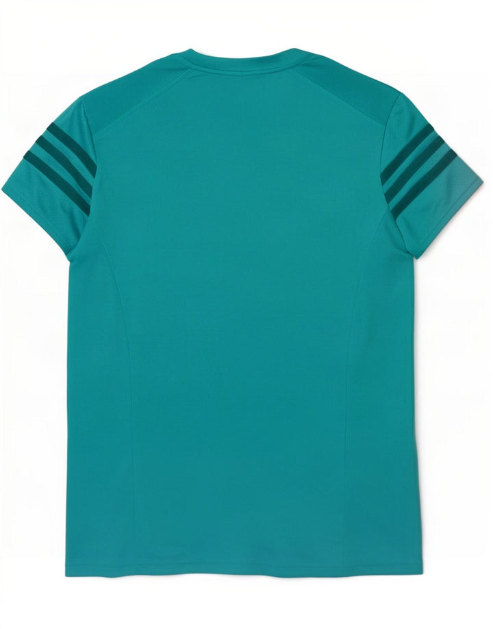 Adidas Womens Climalite T-Shirt Top UK 8/10 Small Turquoise Polyester