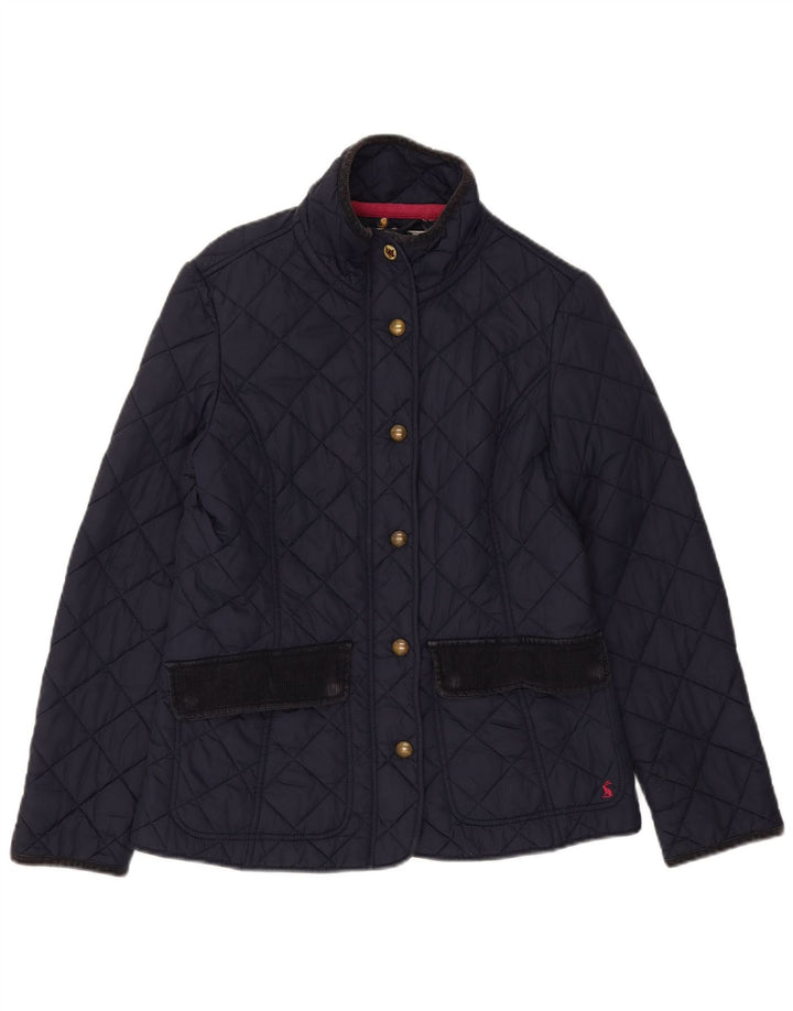 Joules Damen Steppjacke UK 12 Medium Marineblau Baumwolle