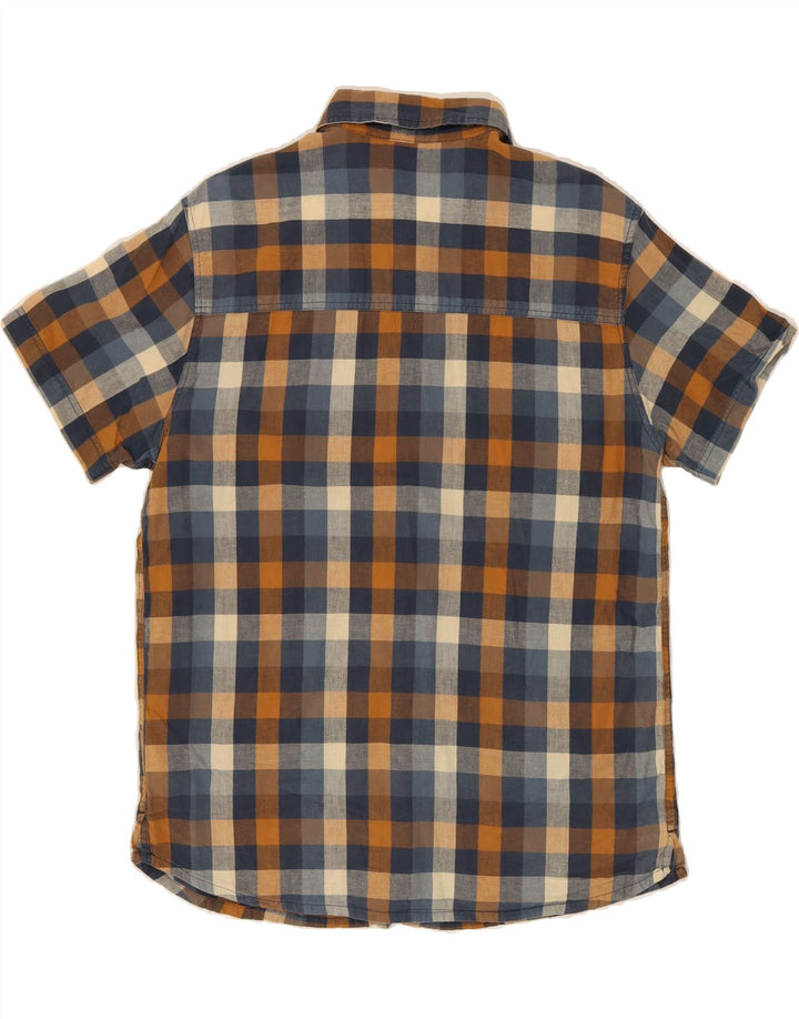 MOUNTAIN WAREHOUSE Mens Short Sleeve Shirt Large Multicoloured Check Vintage Mountain Warehouse and Second-Hand Mountain Warehouse from Messina Hembry 