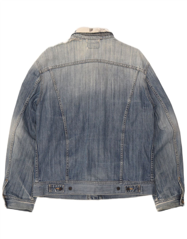 Lee Mens Denim Jacket UK 42 XL Blue Cotton
