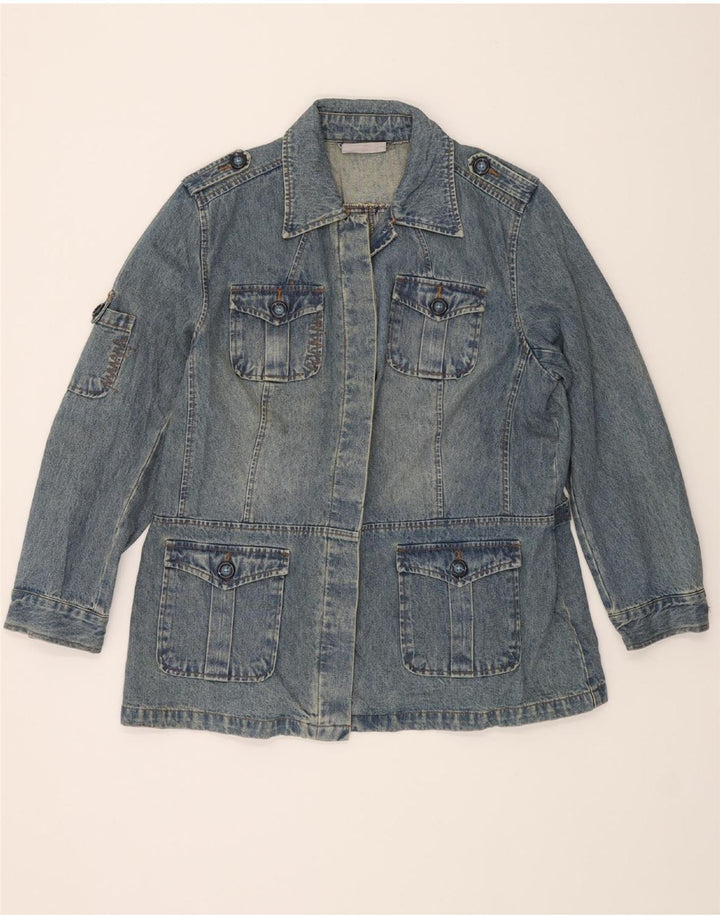 VINTAGE Womens Denim Jacket UK 18 XL Blue Vintage Vintage and Second-Hand Vintage from Messina Hembry 