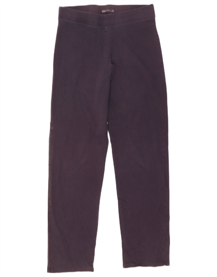 Marks & Spencer Womens Leggings UK 14 Large Navy Blue Cotton