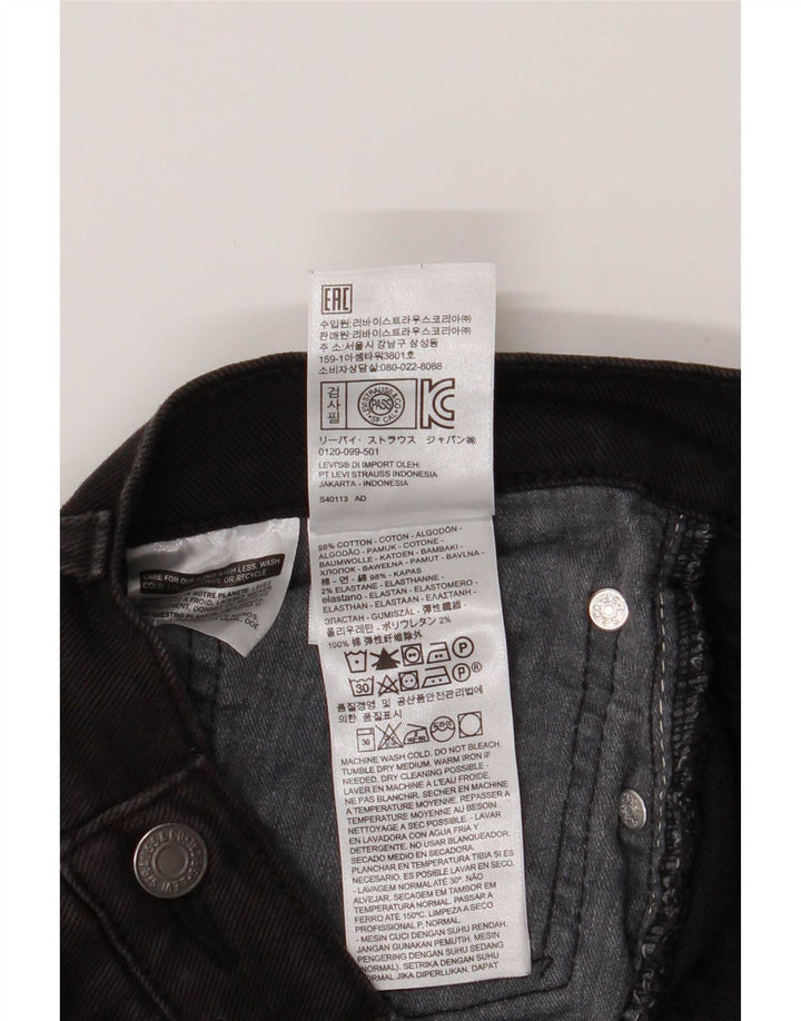 Levi's Mens 514 Straight Jeans W36 L26 Black Cotton