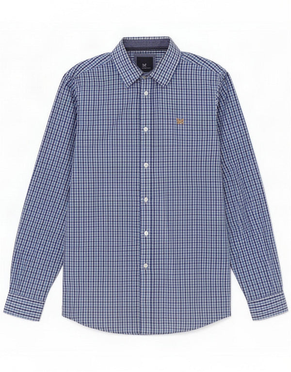 Crew Clothing Ανδρικό πουκάμισο Classic Fit Medium Blue Gingham Cotton