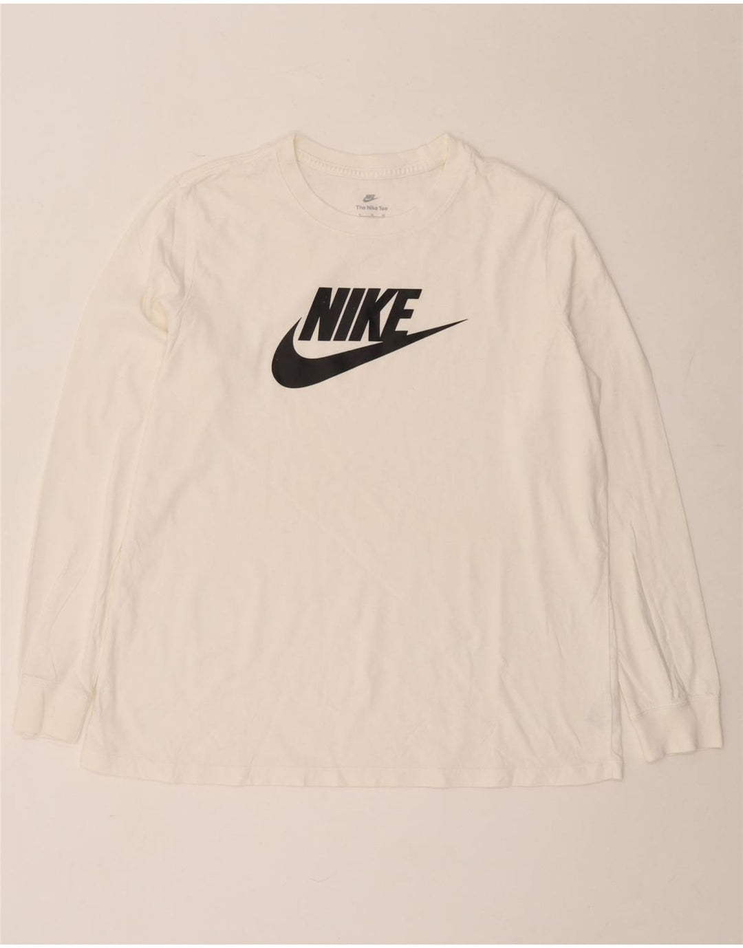 Nike Maglietta grafica da uomo a maniche lunghe XL in cotone bianco