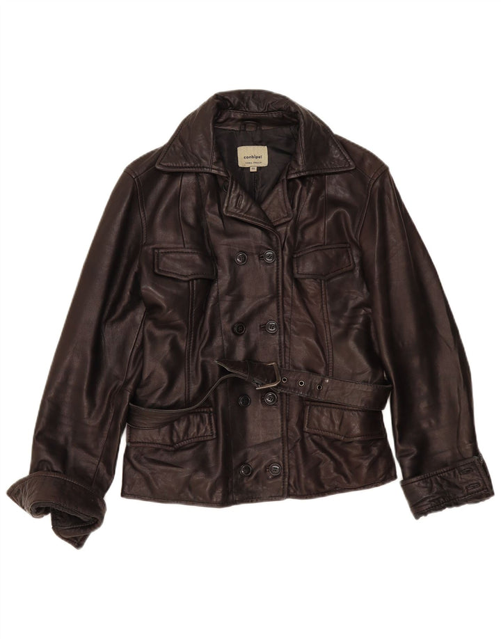 Giacca In Pelle Donna Conbipel IT 46 Large Pelle Marrone