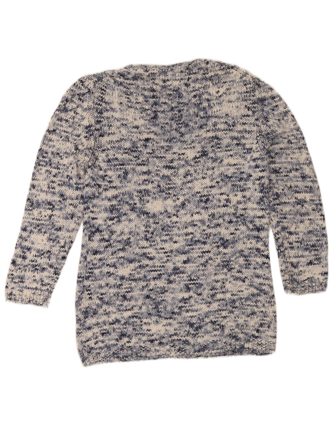 Massimo Dutti Maglione da donna con scollo a V UK 14 Medio blu navy screziato