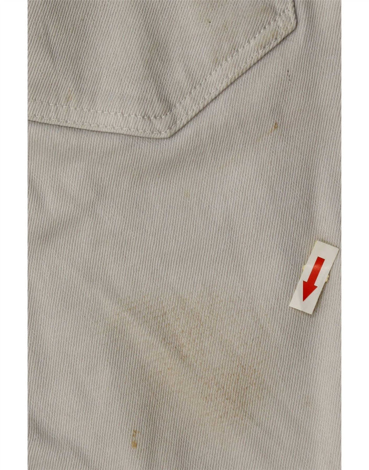Zara Mens Denim Shorts EU 40 Medium W30 Beige Cotton