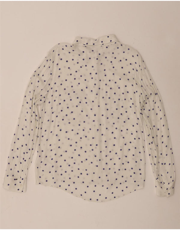 Samsoe & Womens Shirt UK 18 XL White Spotted Viscose