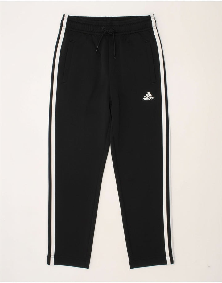 ADIDAS Girls Tracksuit Trousers 7-8 Years  Black Polyester