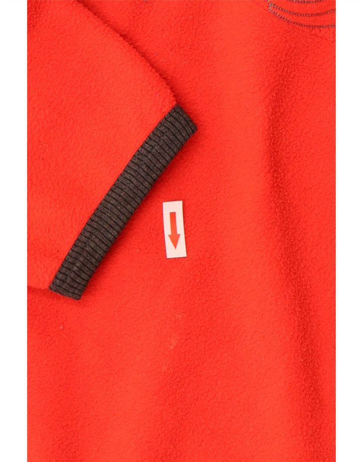 Lotto Dame grafisk lynlås hals Fleece Jumper UK 14 Medium Orange Polyester