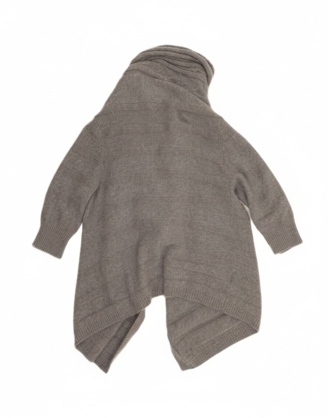 TED BAKER Womens 3/4 Sleeve Open Cardigan Sweater Size 3 Medium Grey Nylon