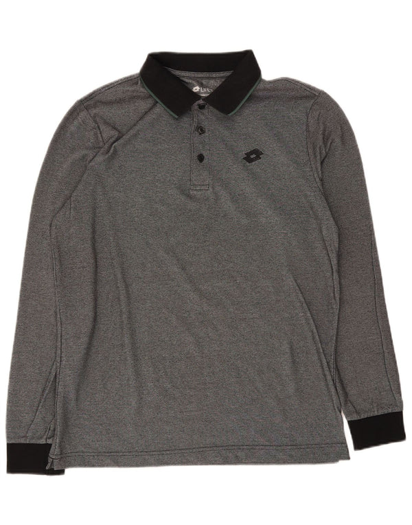 Lotto Mens Long Sleeve Polo Shirt Medium Grey