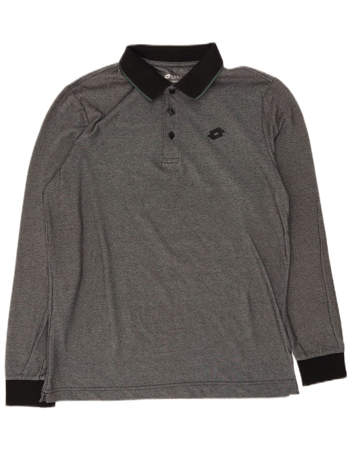 Lotto Mens Long Sleeve Polo Shirt Medium Grey
