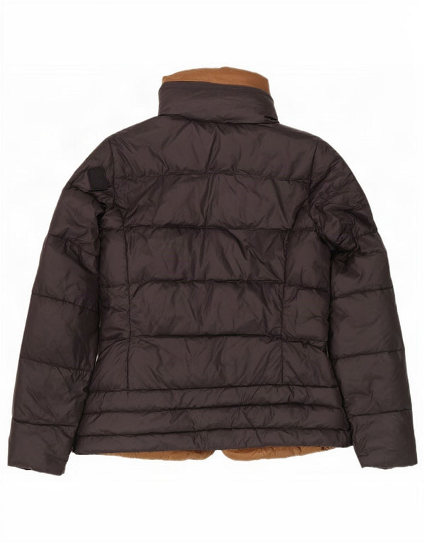 Giacca imbottita con cappuccio da donna Blauer UK 12 media nera in poliammide
