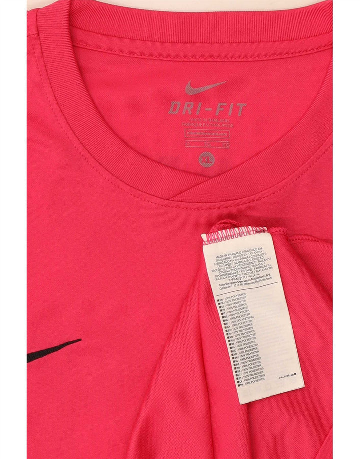 Nike Hommes Dri Fit Graphic T-Shirt Top XL Rose Polyester