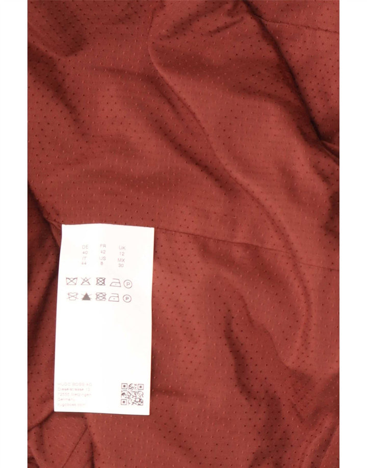 Hugo Boss Manteau croisé pour femme UK 12 Marron moyen géométrique