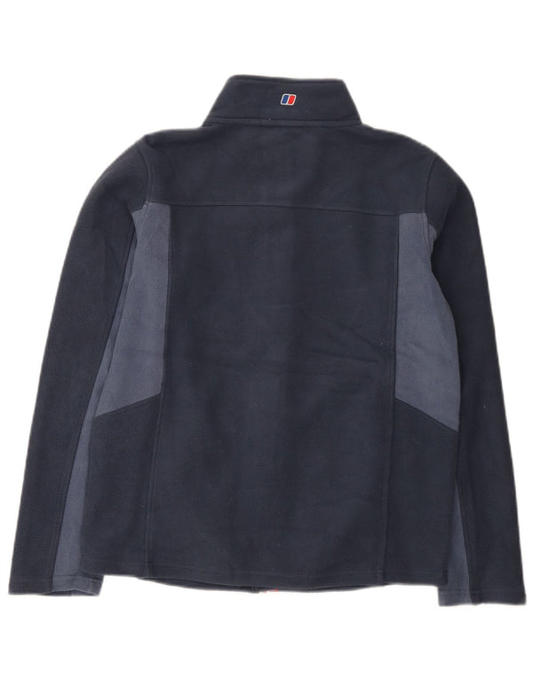 Berghaus Boys Fleece Jacket 12-13 Years Navy Blue Colourblock Polyester