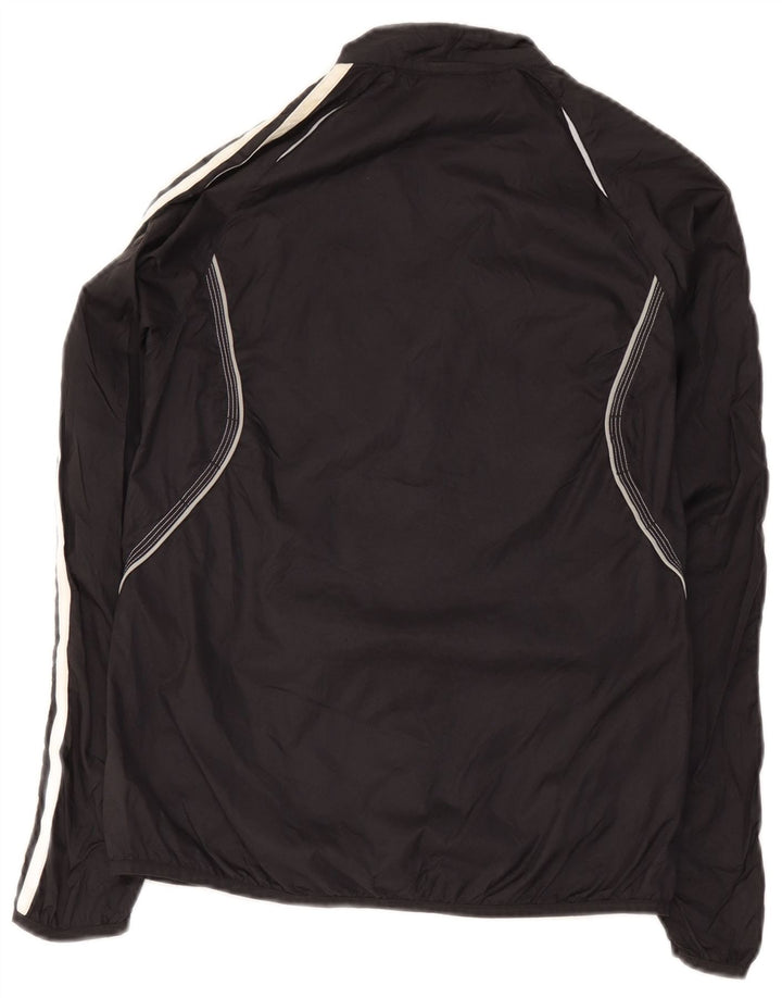 Giacca da ginnastica da donna Adidas UK 10 piccola in nylon nero