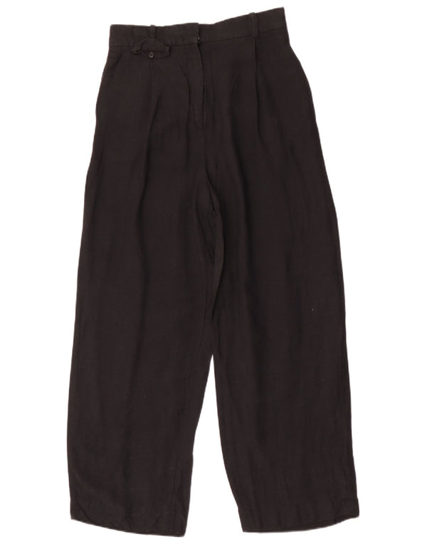 Cos Pantalon Chino Taille Haute Jambe Large Femme EU 34 XS W26 L26 Noir