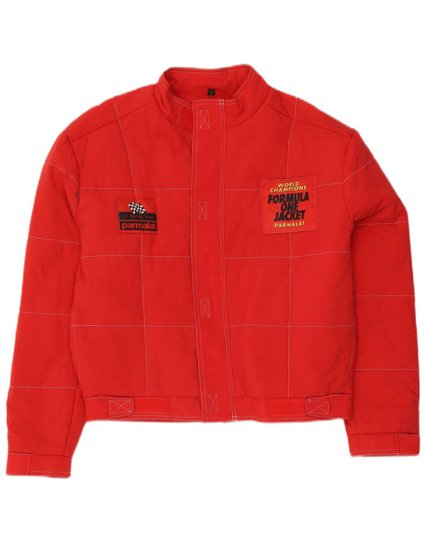 Parmalat Mens Formula One Graphic Racer Jacket UK 36 Small Red Nylon