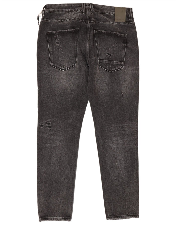 Gianni Lupo Mens Bruce Distressed Slim Jeans IT 48 Medium W34 L30 Grey