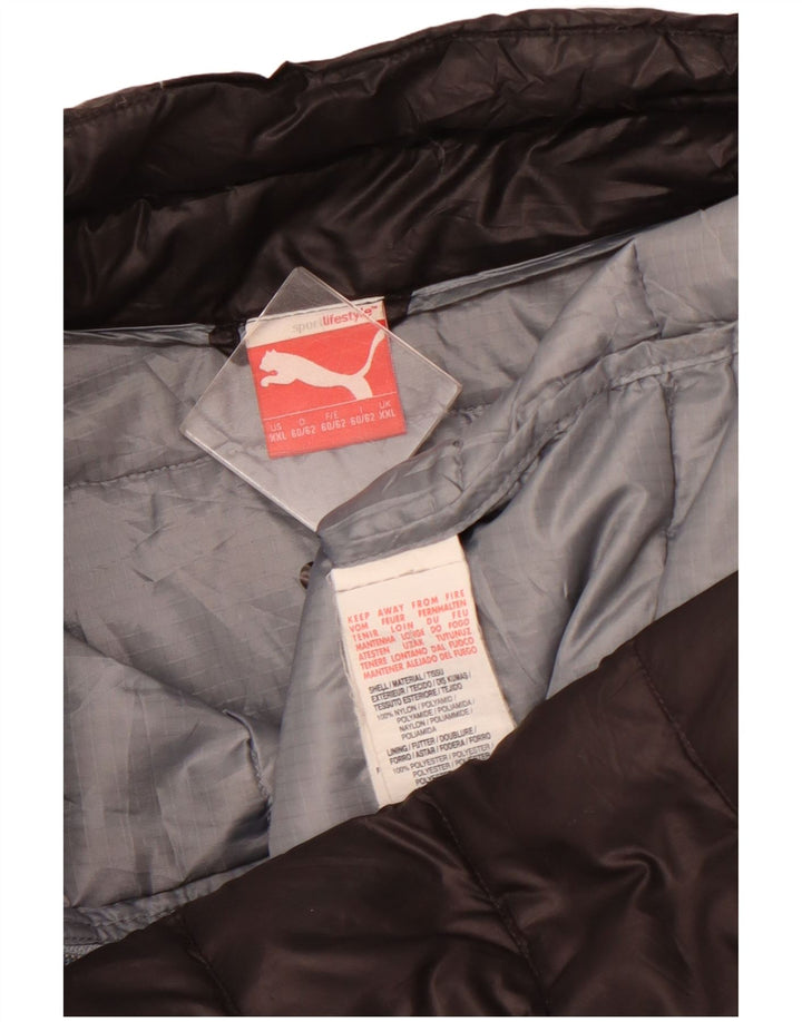 PUMA Mens Padded Jacket UK 44 2XL Black Nylon